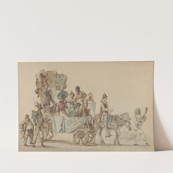 Theatrical Troupe on the Road (1818) by Eugène Delacroix