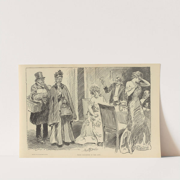 Their daughter in the city (1900-1905) by Charles Dana Gibson