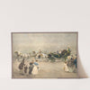 Their Imperial and Royal Highnesses Archduke Francis Charles and Archduchess Sophie, with their children Francis Joseph and Carl Ludwig in a four-horse carriage by Menci Clement Crnčić