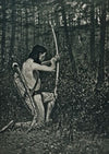 Then upon one knee, uprising, Hiawatha aimed an arrow (1891)