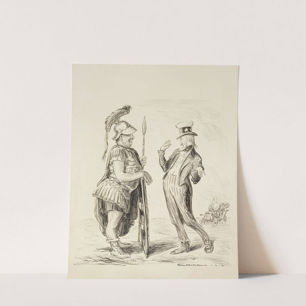 Theodore, if you don’t stop taunting me about unpreparedness I’ll just slap you on the wrist (1916) by William Henry Walker