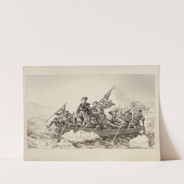 Theodore Roosevelt and his supporters depicted as Washington crossing the Potomac (1906) by William Henry Walker