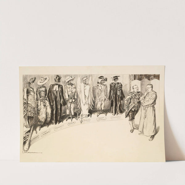 Theodore Roosevelt, assisted by Loeb, tries to decide what outfit to wear (1907) by William Henry Walker