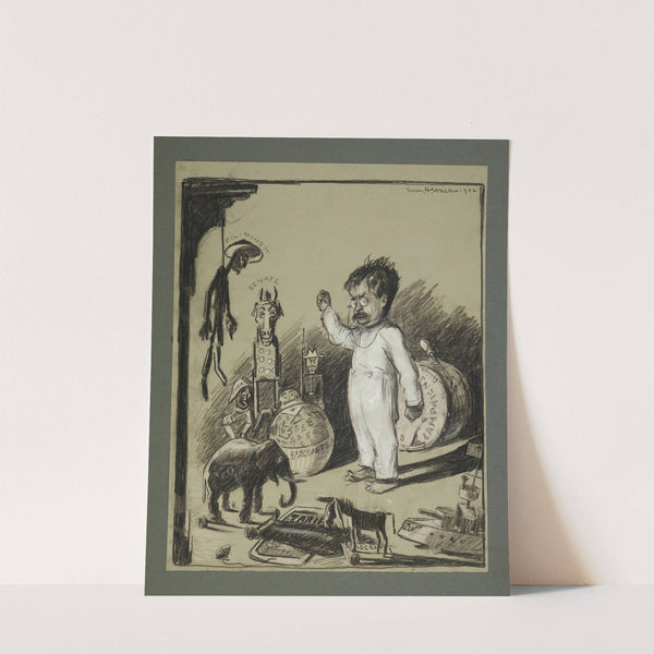 Theodore Roosevelt, depicted as a child, shakes his fist (1902) by William Henry Walker