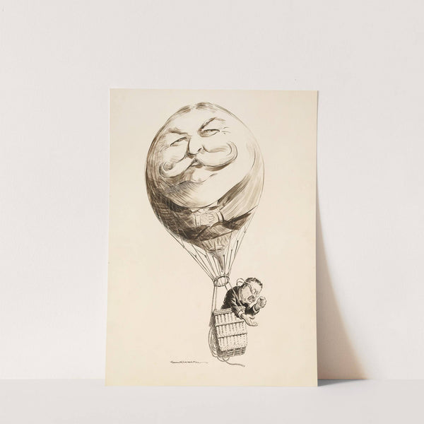 Theodore Roosevelt in a hot air balloon. The balloon is made of William Howard Taft. (1907) by William Henry Walker