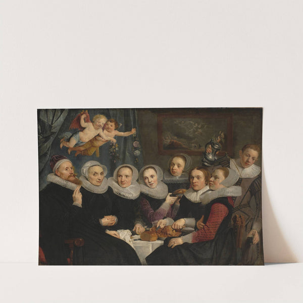 Theodorus Schrevelius and his family at the table by Pieter Fransz. de Grebber