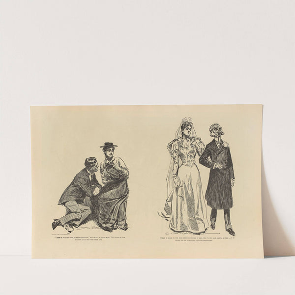 There is no harm in a summer flirtation (1893-1900) by Charles Dana Gibson