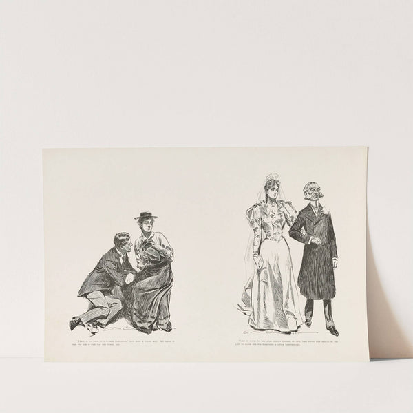 There is no harm in a summer flirtation… (1896) by Charles Dana Gibson