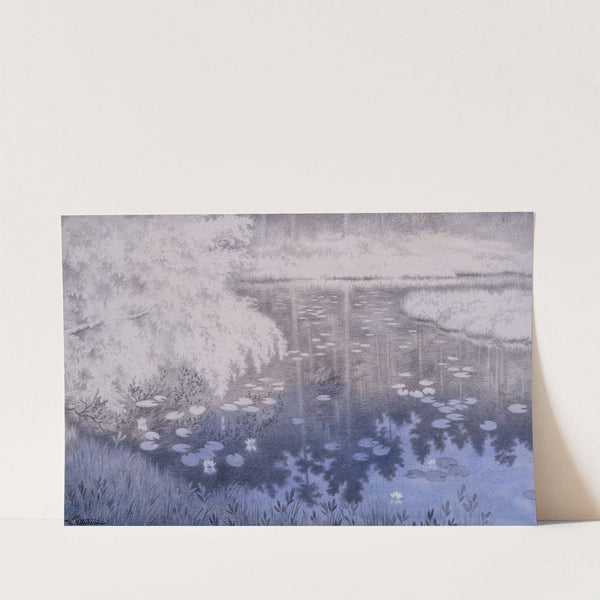 There lies the pond in Svartebudalen by Theodor Kittelsen