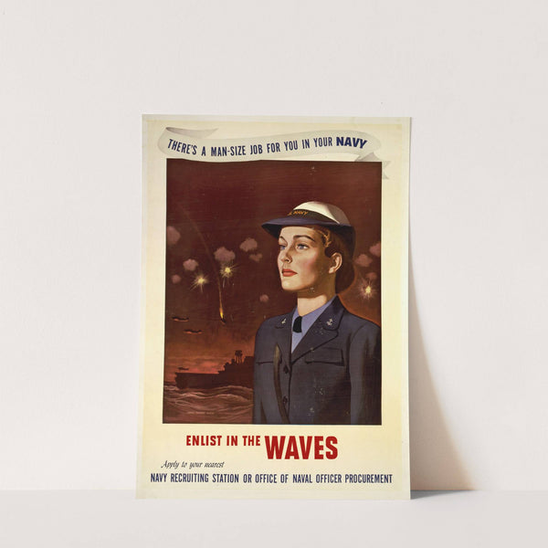 There’s a man-size job for you in your Navy, enlist in the WAVES (1943) by John Philip Falter