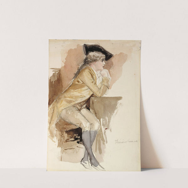 Thérèse Lainville Dressed As In The 18th Century by Albert Edelfelt