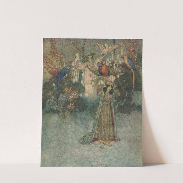 These no sooner saw Beauty than they began to scream and chatter. (1910) by Edmund Dulac