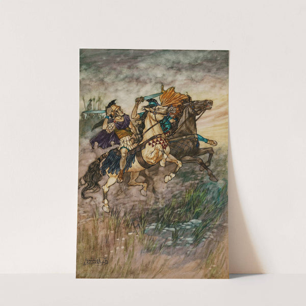 These Two Brave Men Met and Fought (1911) by Charles Folkard