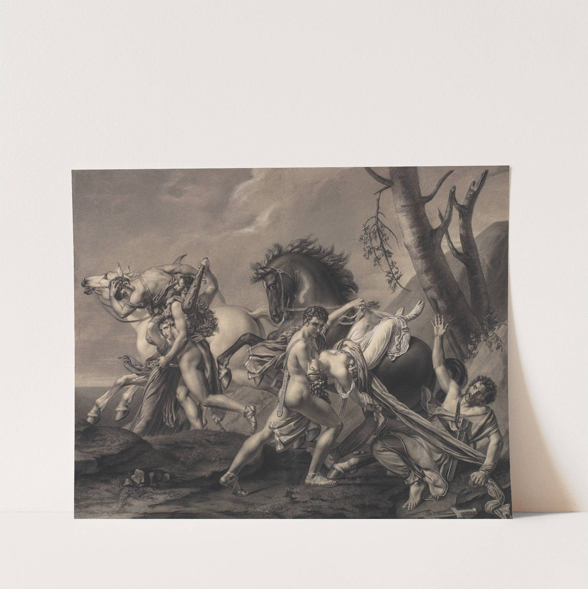 Theseus and Pirithoüs Clearing the Earth of Brigands, Deliver Two Women from the Hands of their Abductors by Angélique Mongez
