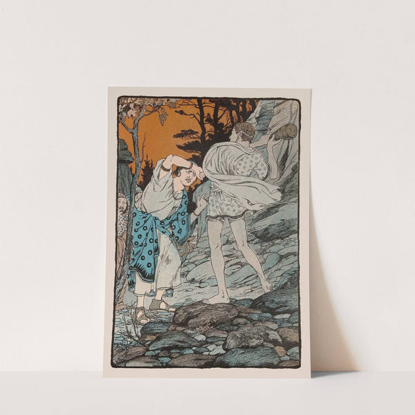 Theseus flung him from him, and lifted up his dreadful club by Maud Hunt Squire