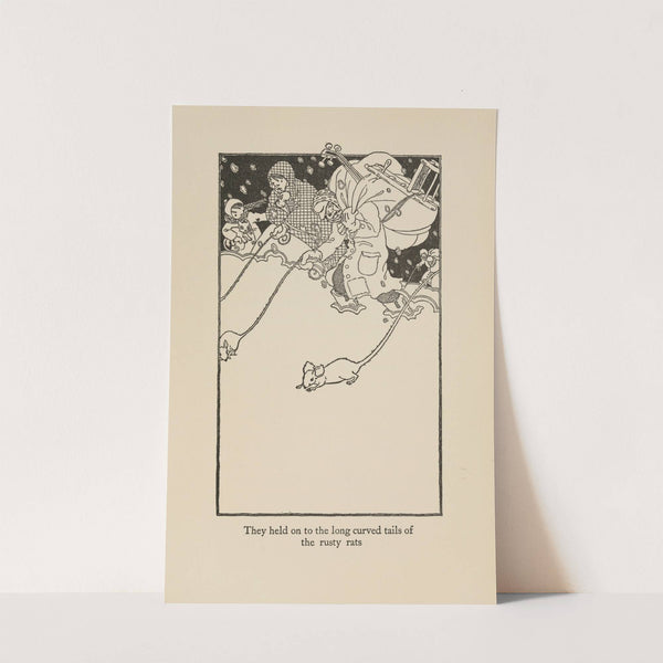 They held on to the long curved tails of the rusty rats by Miska Petersham