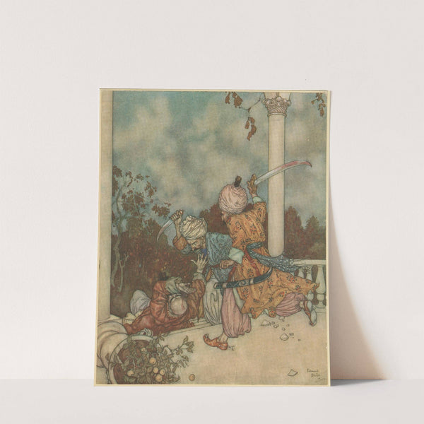They overtook him just as he reached the steps of the main porch (1910) by Edmund Dulac