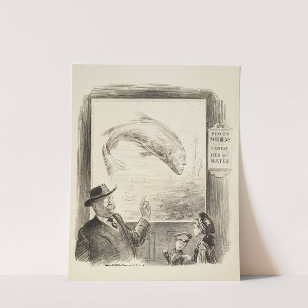 This, boys, is the largest weak-fish ever kept alive in captivity (1916) by William Henry Walker