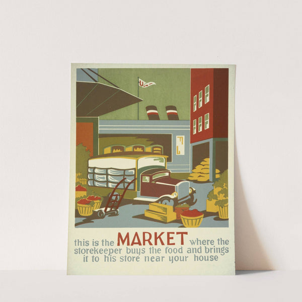 This is the market where the storekeeper buys the food and brings it to his store near your house by Anonymous