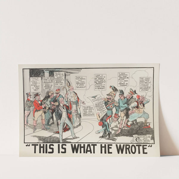 This is What He Wrote (1917) by Carey Cartoon Service