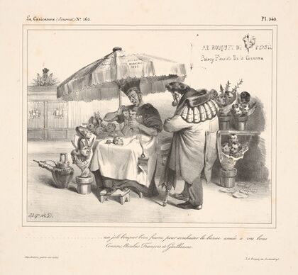A beautiful bouquet well stocked to wish a happy new year to your good cousins, Nicholas-Francois and Guillaume (1833)