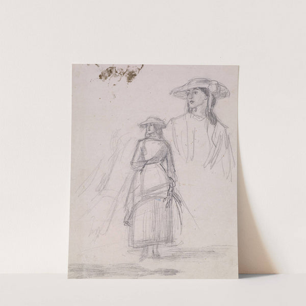Thomas Hood's Ruth - Two Figure Sketches by Sir John Everett Millais
