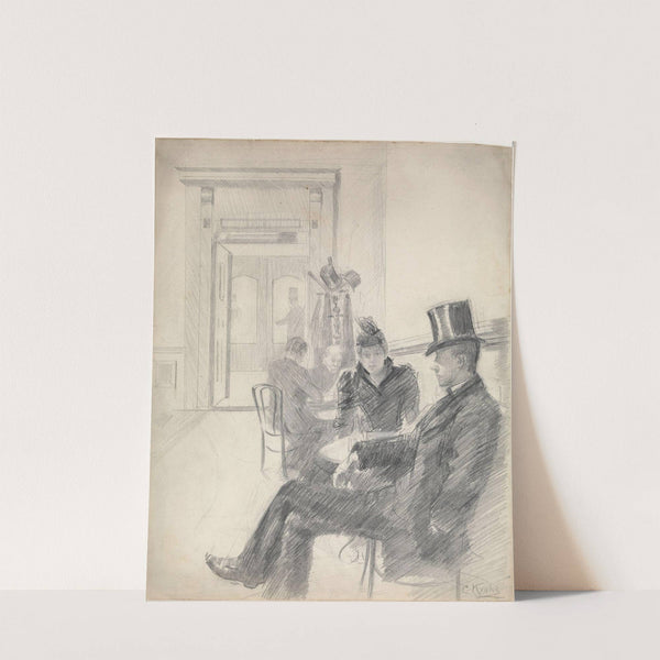 Thorolf Holmboe og frue på Grand Café (1890) by Christian Krohg