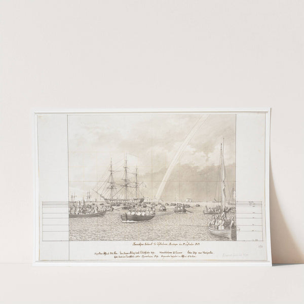 Thorvaldsens ankomst og modtagelse på Københavns red den 17 september 1838 (1838) by Christoffer Wilhelm Eckersberg