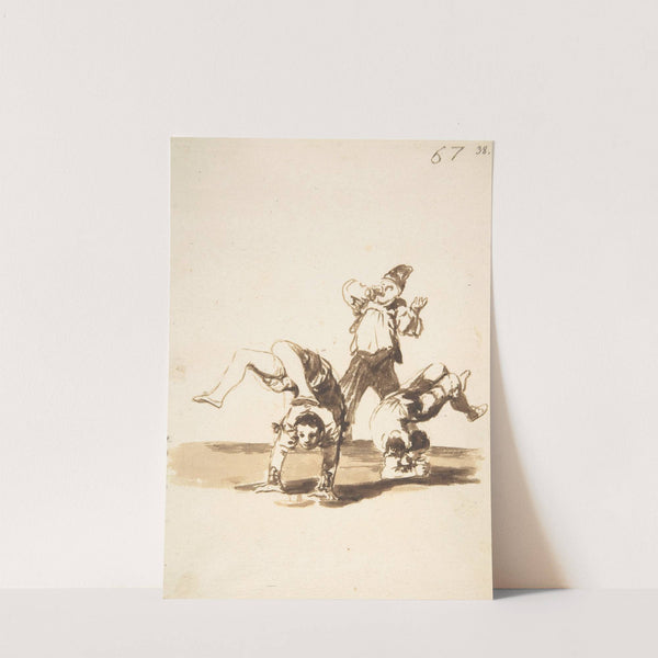Three acrobats (ca. 1812–20) by Francisco de Goya