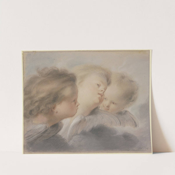 Three angel heads by Jacob de Wit