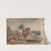 Three Arab Horsemen at an Encampment (1832–37) by Eugène Delacroix