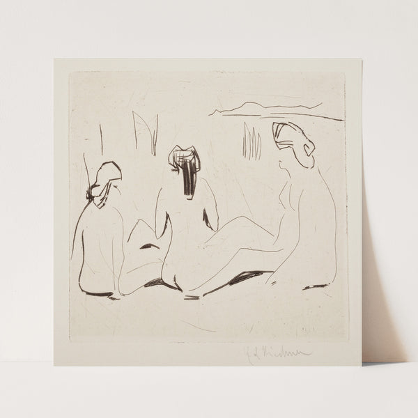 Three bathers at the Moritzburg Lakes (1910) by Ernst Ludwig Kirchner