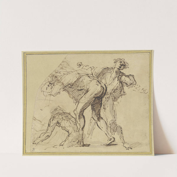 Three bathers undressing by Salvator Rosa