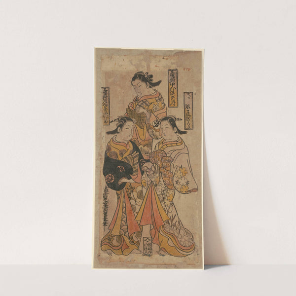 Three Beauties of the Period by Nishimura Shigenaga