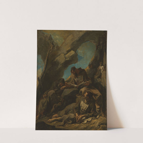 Three Camaldolese Monks in Meditative Prayer (1710 - 1740) by Alessandro Magnasco