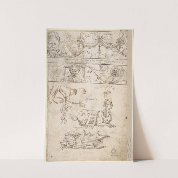 Three Candelabra Grotesques by Andrés de Melgar