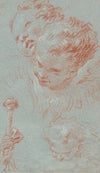 Three Cherubs and a Beribboned Staff