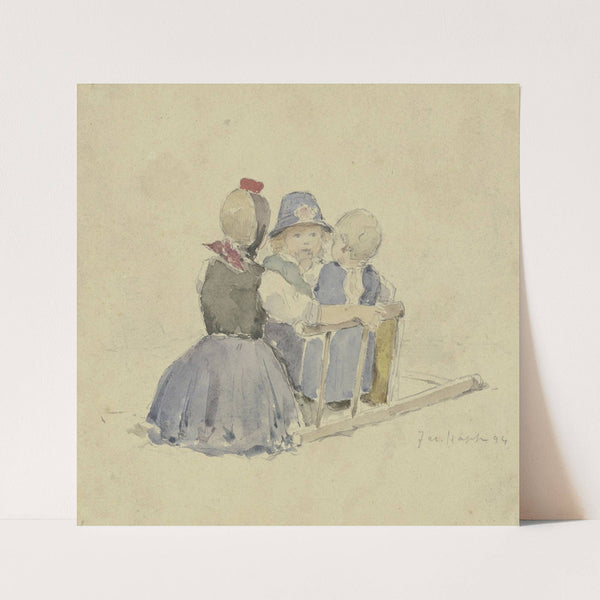 Three children from Schwalm (1894) by Jacob Happ