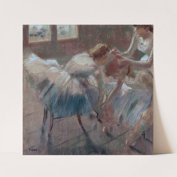 Three Dancers Preparing for Class by Edgar Degas