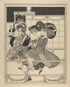 Three Dancing Women in a Restaurant Watched by Cupid