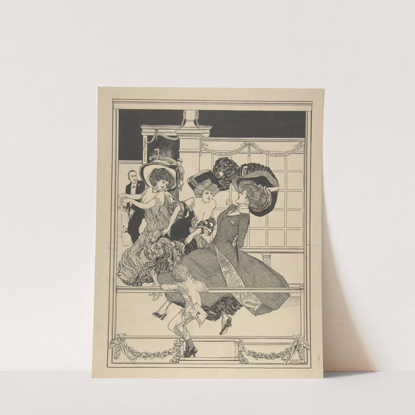 Three Dancing Women in a Restaurant Watched by Cupid by Franz von Bayros