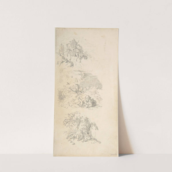 Three Designs for Book Illustrations by Adrian Ludwig Richter