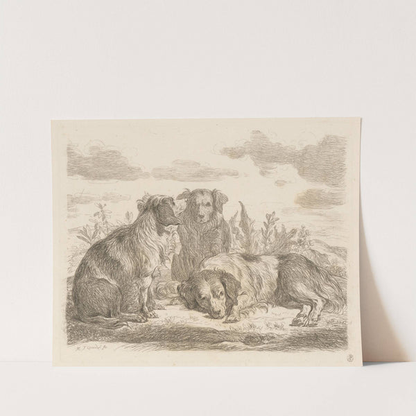 Three dogs (1793) by Martin Ferdinand Quadal