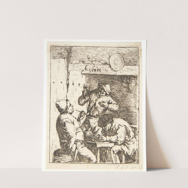 Three farmers smoking and drinking in a tavern (1650) by Adriaen van Ostade