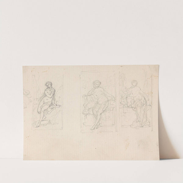 Three Female Nudes by Nicaise De Keyser