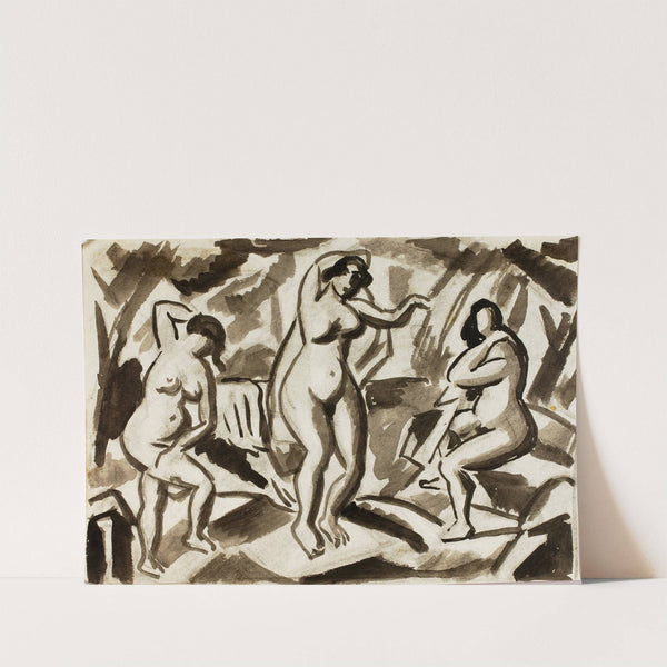 Three Female Nudes by Carl Newman