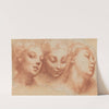 Three Feminine Heads by Parmigianino