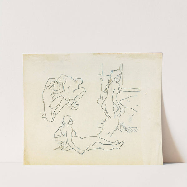 Three Figure Studies by Carl Newman
