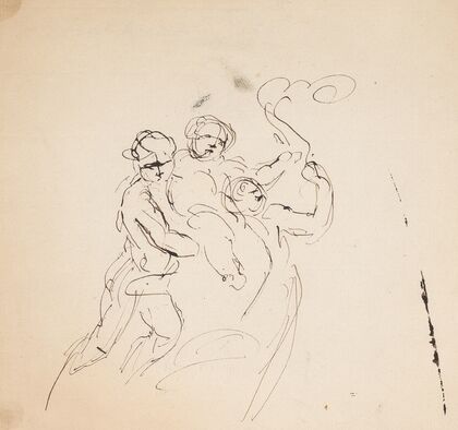 Three Figures and Balloons