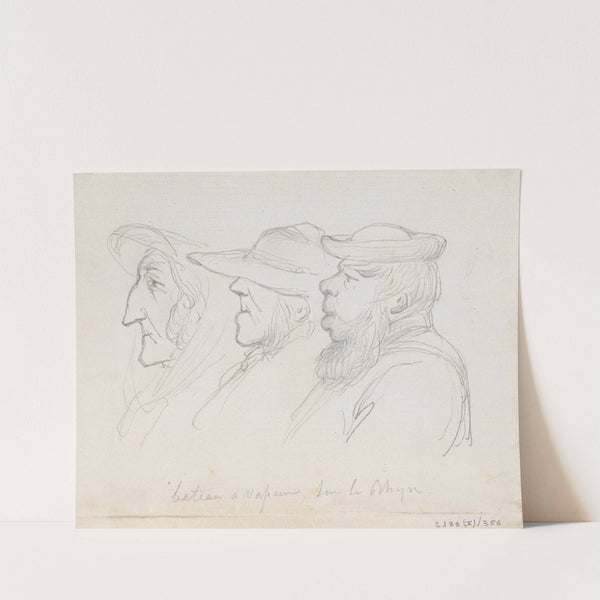 Three Figures on a Steamer on the Rhine by Nicaise De Keyser